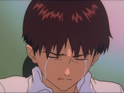 Shinji piange