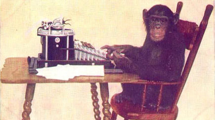 Una scimmia alla tastiera