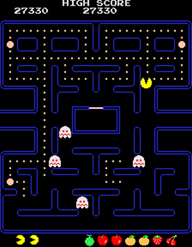 Uno screenshot di Pac-Man